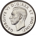 25 Cents 1937-1947, KM# 35, Canada, George VI