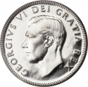 25 Cents 1948-1952, KM# 44, Canada, George VI
