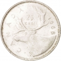 25 Cents 1968, KM# 62a, Canada, Elizabeth II