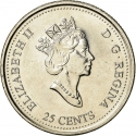 25 Cents 2000, KM# 379, Canada, Elizabeth II, Third Millennium, Creativity, Expression for all Time
