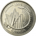 25 Cents 1999, KM# 353, Canada, Elizabeth II, Third Millennium, December, This Is Canada