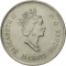 25 Cents 1999, KM# 343, Canada, Elizabeth II, Third Millennium, February, Etched in Stone