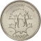 25 Cents 2000, KM# 374, Canada, Elizabeth II, Third Millennium, Freedom, Strong and Free