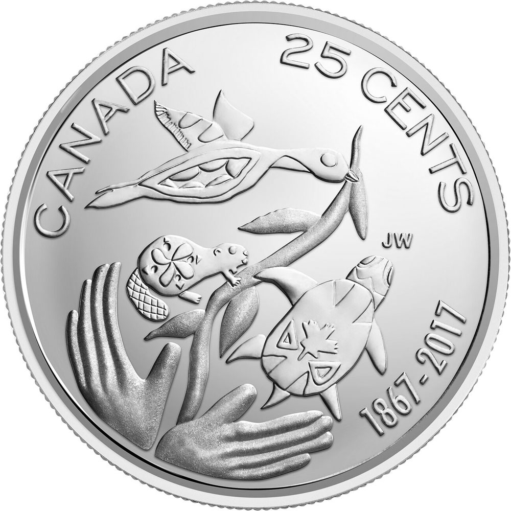 Canada  2017 150e   25 Cent Coin ICCS MS-66 