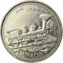 25 Cents 1999, KM# 347, Canada, Elizabeth II, Third Millennium, June, From Coast to Coast