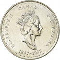 25 Cents 1992, KM# 214, Canada, Elizabeth II, 125th Anniversary of the Canadian Confederation, Manitoba