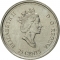 25 Cents 1999, KM# 344, Canada, Elizabeth II, Third Millennium, March, The Log Drive