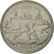 25 Cents 1999, KM# 344, Canada, Elizabeth II, Third Millennium, March, The Log Drive