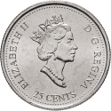 25 Cents 2000, KM# 382, Canada, Elizabeth II, Third Millennium, Natural Legacy, Our Natural Treasures