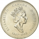 25 Cents 1992, KM# 223, Canada, Elizabeth II, 125th Anniversary of the Canadian Confederation, Ontario