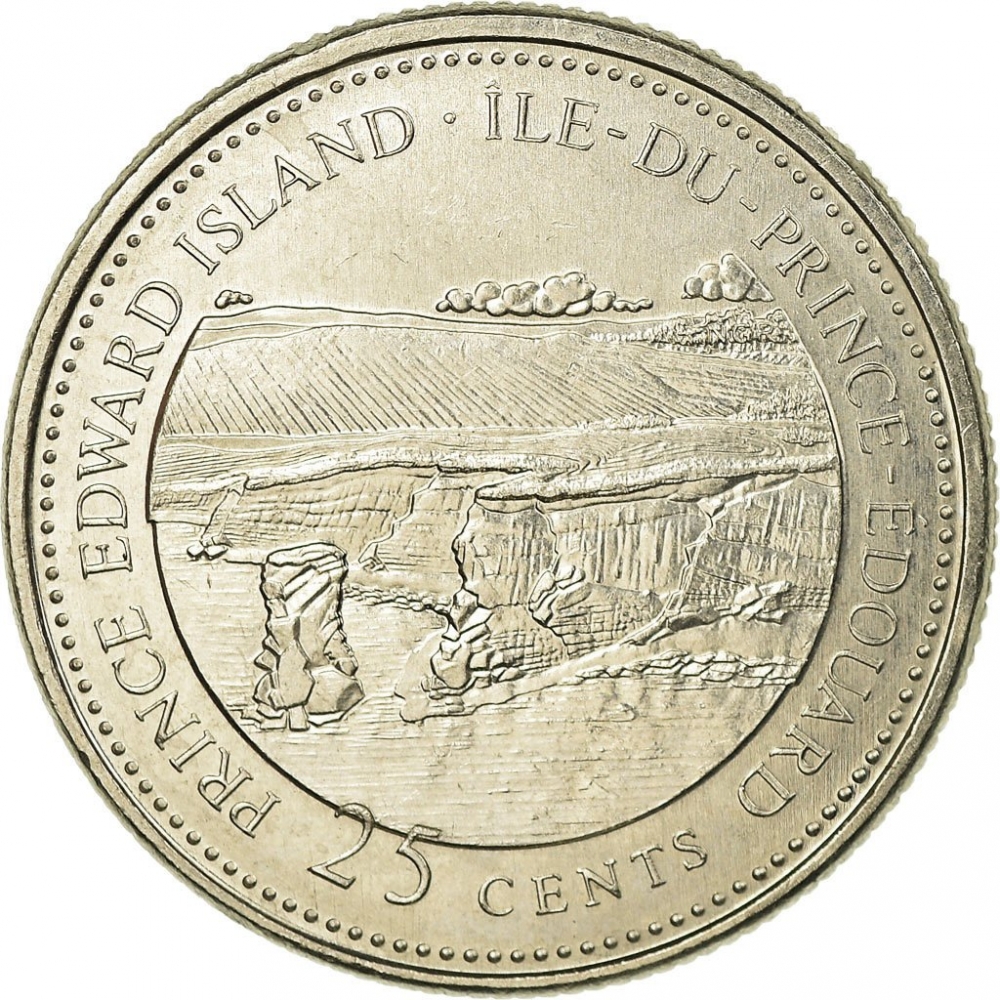 25 Cents 1992, KM# 222, Canada, Elizabeth II, 125th Anniversary of the Canadian Confederation, Prince Edward Island