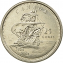25 Cents 2004, KM# 628, Canada, Elizabeth II, 400th Anniversary of the First French Settlement, Saint Croix Island