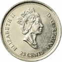 25 Cents 1999, KM# 350, Canada, Elizabeth II, Third Millennium, September, Canada Through a Child's Eye