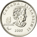 25 Cents 2007, KM# 684, Canada, Elizabeth II, Vancouver 2010 Winter Olympics, Wheelchair Curling