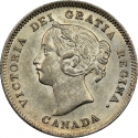 5 Cents 1858-1901, KM# 2, Canada, Victoria
