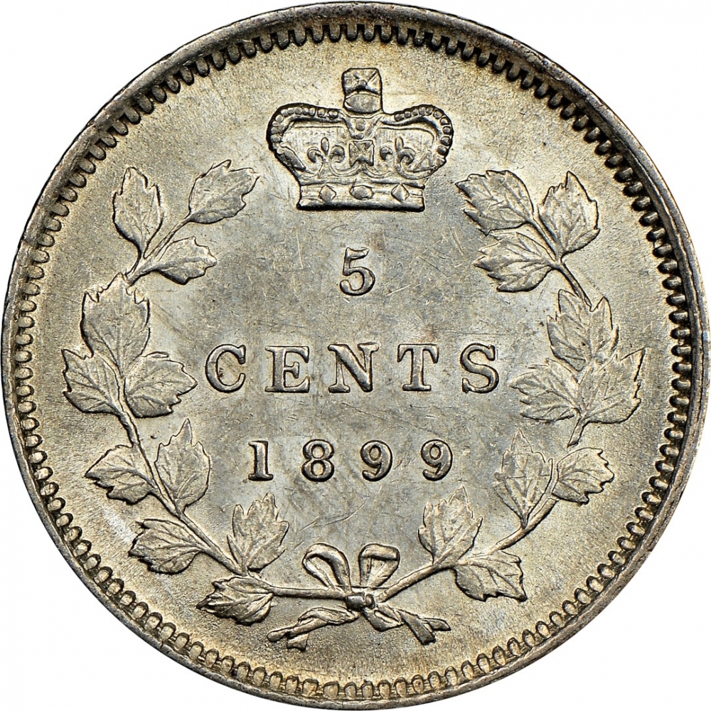 5 Cents 1858-1901, KM# 2, Canada, Victoria