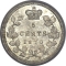 5 Cents 1858-1901, KM# 2, Canada, Victoria, 21 leaves