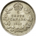 5 Cents 1903-1910, KM# 13, Canada, Edward VII