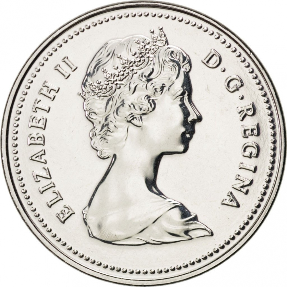 5 Cents 1965-1981, KM# 60, Canada, Elizabeth II, Small portrait