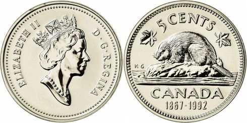 5 Cents Canada 1992, KM# 205 | CoinBrothers Catalog