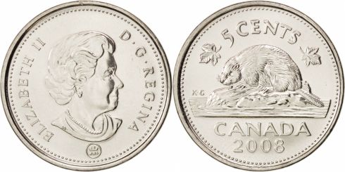 5 Cents Canada 2003-2022, KM# 491 | CoinBrothers Catalog