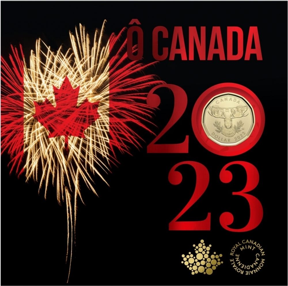 5 Cents 2023, Canada, Charles III, Ô Canada 5 coin gift card set