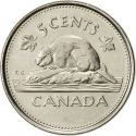 5 Cents 2002, KM# 446, Canada, Elizabeth II, 50th Anniversary of the Accession of Elizabeth II to the Throne, Golden Jubilee