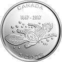 5 Cents 2017, KM# 2291, Canada, Elizabeth II, 150th Anniversary of the Canadian Confederation, Living Traditions