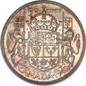 50 Cents 1937-1947, KM# 36, Canada, George VI