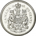 50 Cents 1959-1964, KM# 56, Canada, Elizabeth II