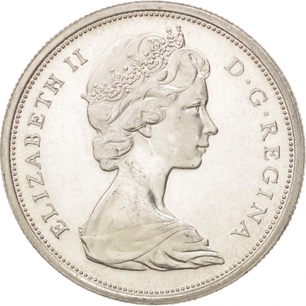 50 Cents 1965-1966, KM# 63, Canada, Elizabeth II