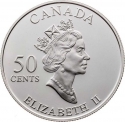 50 Cents 2001, KM# 420, Canada, Elizabeth II, Festivals of the Canada, Quebec Winter Carnival