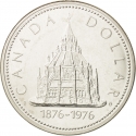 1 Dollar 1976, KM# 106, Canada, Elizabeth II, 100th Anniversary of the Ottawa Library of Parliament
