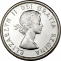 1 Dollar 1953-1963, KM# 54, Canada, Elizabeth II