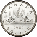 1 Dollar 1953-1963, KM# 54, Canada, Elizabeth II