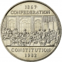 1 Dollar 1982, KM# 134, Canada, Elizabeth II, Constitution Acts of 1867 & 1982