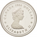 1 Dollar 1984, KM# 141, Canada, Elizabeth II, 450th Anniversary of Jacques Cartier's First Voyage