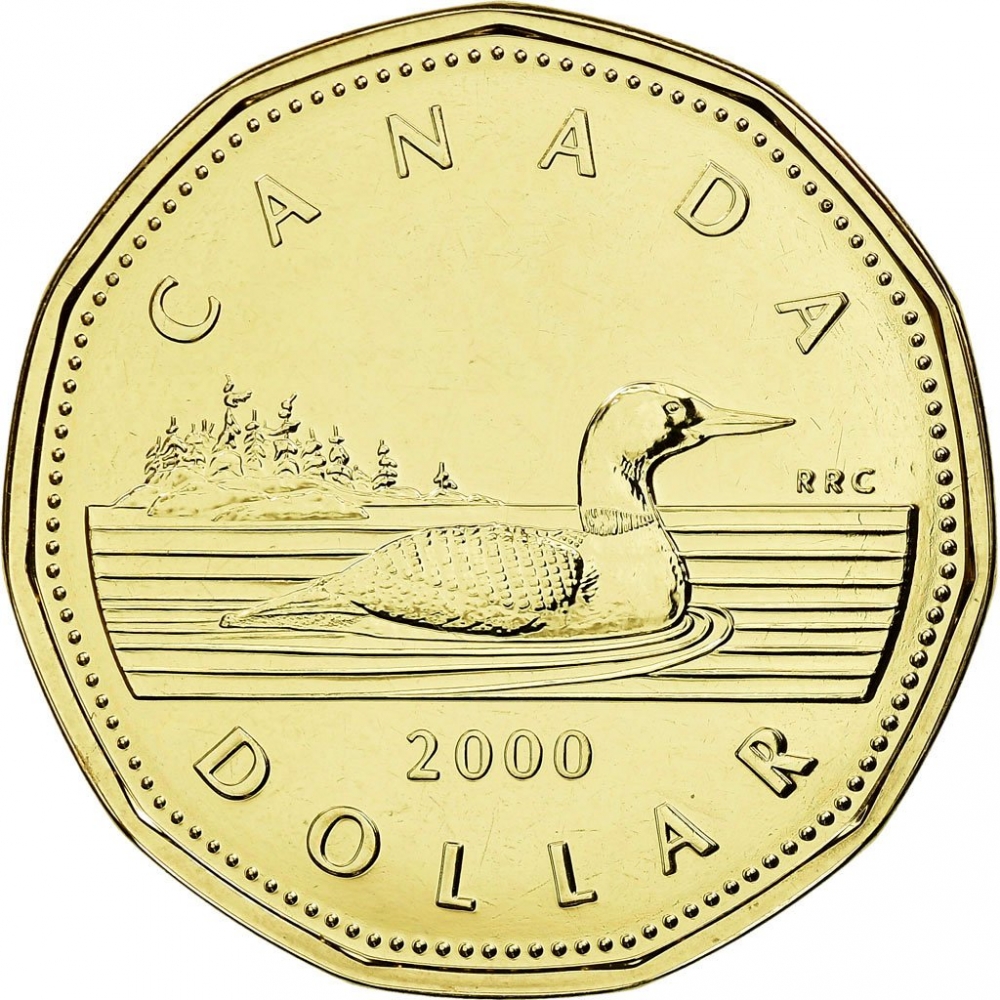 2000 Canada The Loon Dollar Coin and Stamp Set 