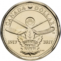 1 Dollar 2017, Canada, Elizabeth II, 100th Anniversary of the Toronto Maple Leafs