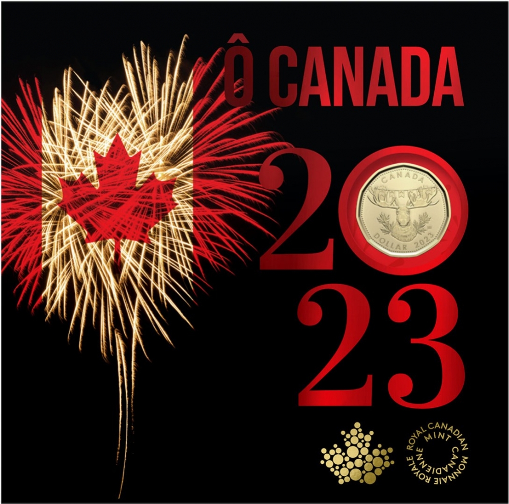 1 Dollar 2023, RCM# 205719, Canada, Charles III, Ô Canada, Ô Canada 5 coin gift card set