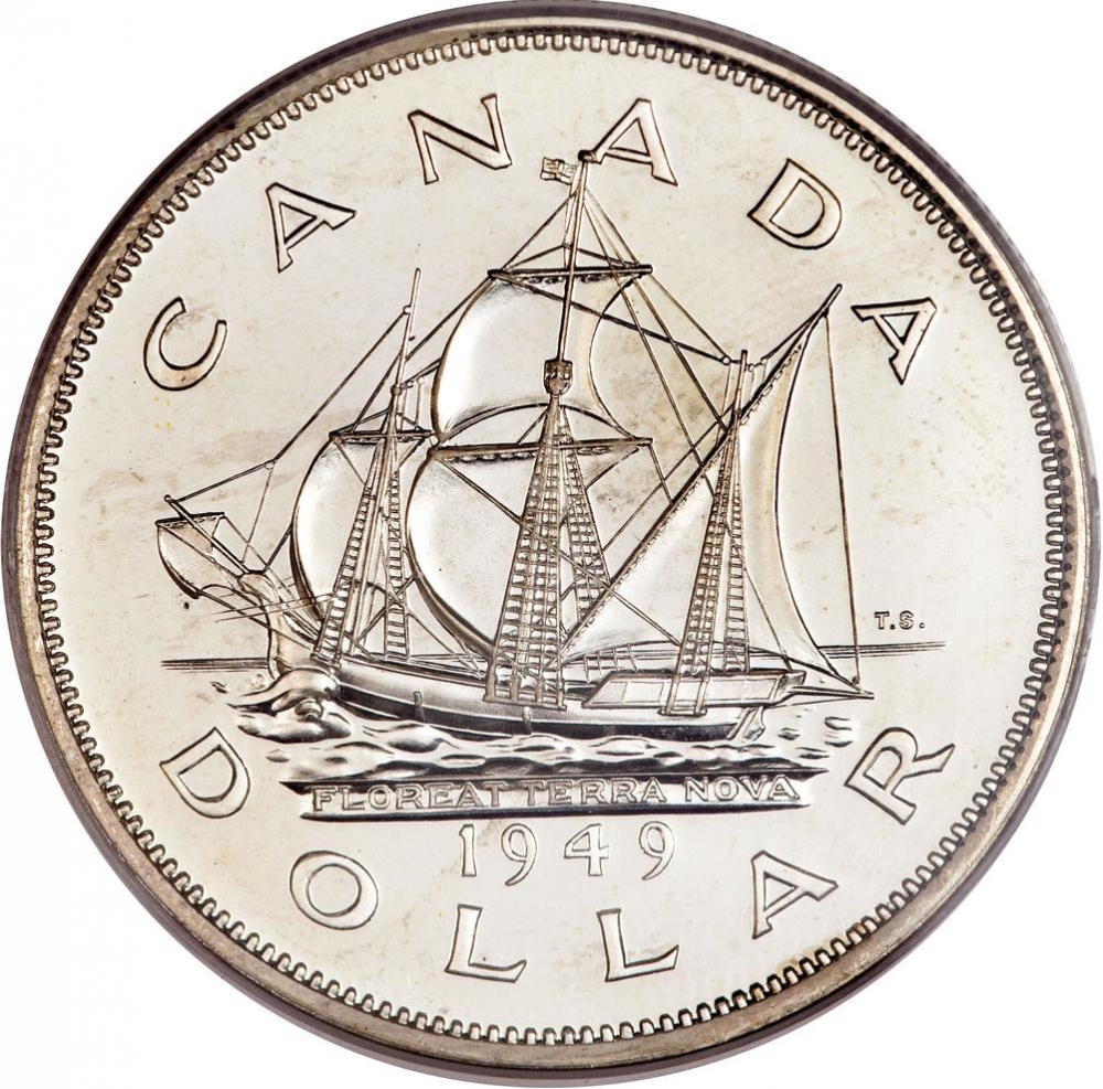 1 Dollar 1949, KM# 47, Canada, George VI, Accession of Newfoundland to Canada