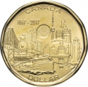 1 Dollar 2017, KM# 2314, Canada, Elizabeth II, 150th Anniversary of the Canadian Confederation, Connecting a Nation