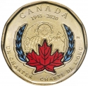 1 Dollar 2020, Canada, Elizabeth II, 75th Anniversary of the United Nations, Signing of the United Nations Charter