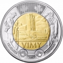 2 Dollars 2017, KM# 2325, Canada, Elizabeth II, 100th Anniversary of the Battle of Vimy Ridge