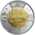 2 Dollars 2019, KM# 2764.1, Canada, Elizabeth II, 75th Anniversary of D-Day