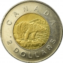 2 Dollars 2002, KM# 449, Canada, Elizabeth II, 50th Anniversary of the Accession of Elizabeth II to the Throne, Golden Jubilee