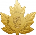 200 Dollars 2016, Canada, Elizabeth II, Maple Leaf Silhouette, Golden Maple Leaf