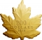 200 Dollars 2016, Canada, Elizabeth II, Maple Leaf Silhouette, Golden Maple Leaf