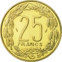 25 Francs 1975-2003, KM# 10, Central African States