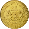 25 Francs 2006, KM# 20, Central African States